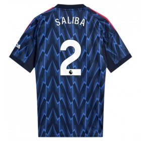 Camisolas Arsenal Saliba 2 2º Equipamento Alternativa 2025-26 Manga Curta